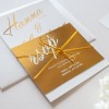 Simple Gold- zaproszenie ślubne